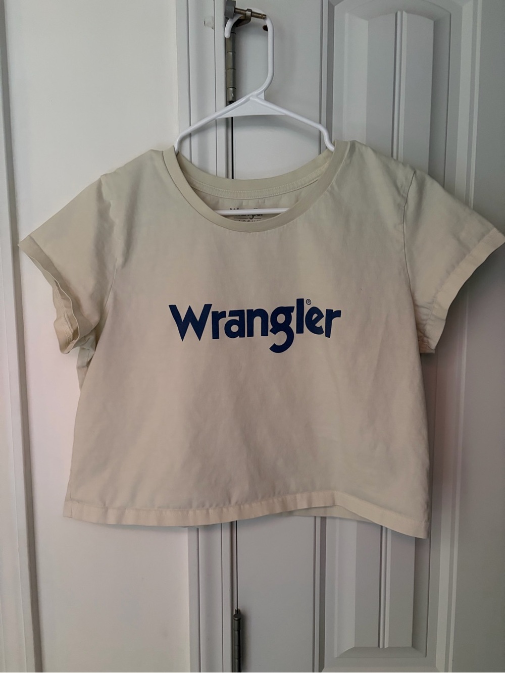 Wrangler Pacsun Collab Cream Baby Tee Crop Tee - L